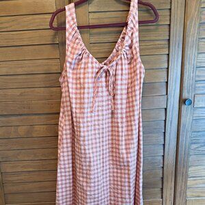 Opia Bridget Midi- Dress - Pink Gingham M/L